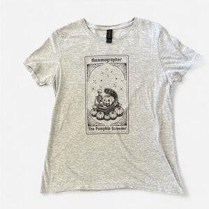 Gildan Gray Mammographer Pumpkin Screener Halloween Tee